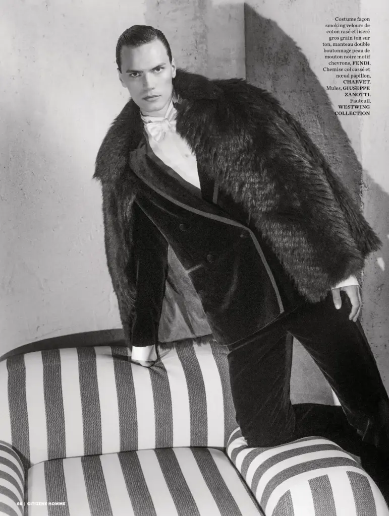 Sam Jesse and Raoul Uzan in the Notti Blanche editorial for Citizen K Homme