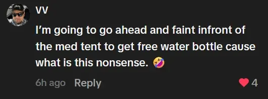 TikTok comment saying they would rather drink sink water than pay nearly 40 dollars for water
