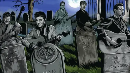 Jackie Morningstar Rockin’ in the Graveyard artwork