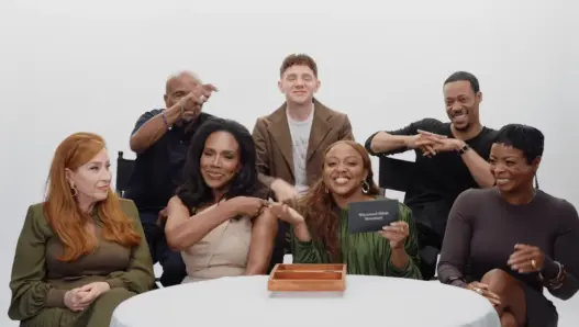 Abbott Elementary cast answering WIRED’s 50 Most Searched Questions about the ABC comedy series