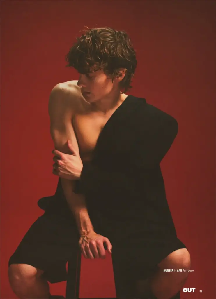 Hunter Doohan photographed by Dennis Leupold in Out magazine