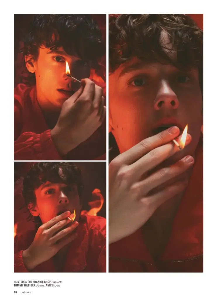 Hunter Doohan in Out magazine photographed by Dennis Leupold