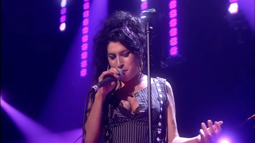 Amy Winehouse in archival footage from her 2006 Back to Black television performance