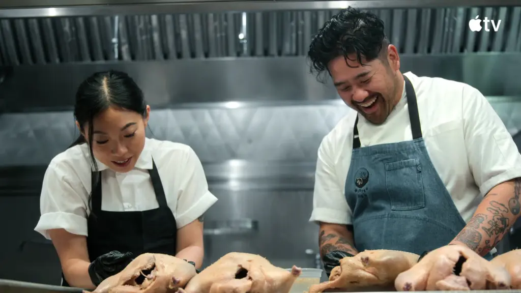 Awkwafina in the official trailer for The Unlikely Cook on Apple TV