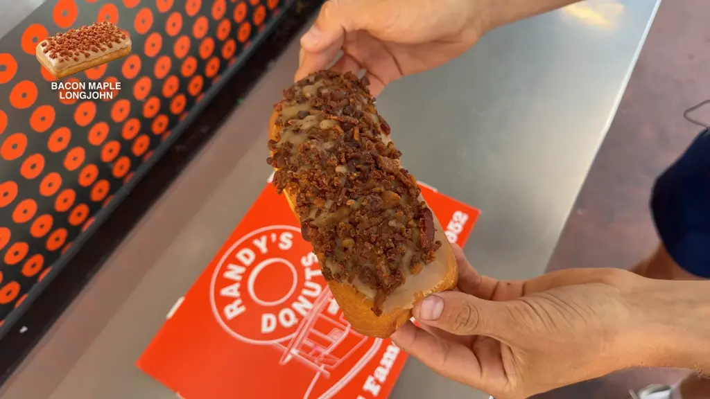 Max and Armand at Randy’s Donuts during their Los Angeles donut tour