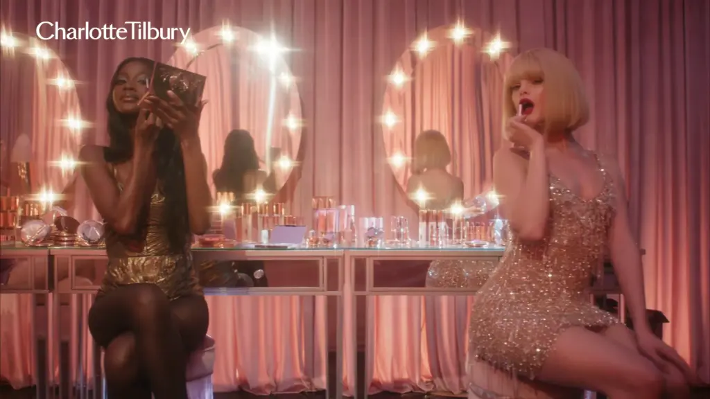 Still from Charlotte Tilbury's 2026 holiday campaign video