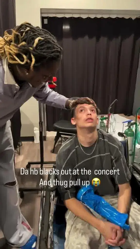 Young Thug turning the concertgoer’s wheelchair backstage