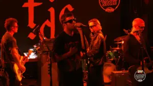 Fontaines D.C. performing live at KROQ’s In-N-Out Burger Sound Space in Los Angeles