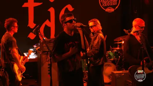 Fontaines D.C. performing live at KROQ’s In-N-Out Burger Sound Space in Los Angeles