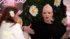 Shirley Manson during her conversation with Drew Barrymore at Daisy Chain Fields