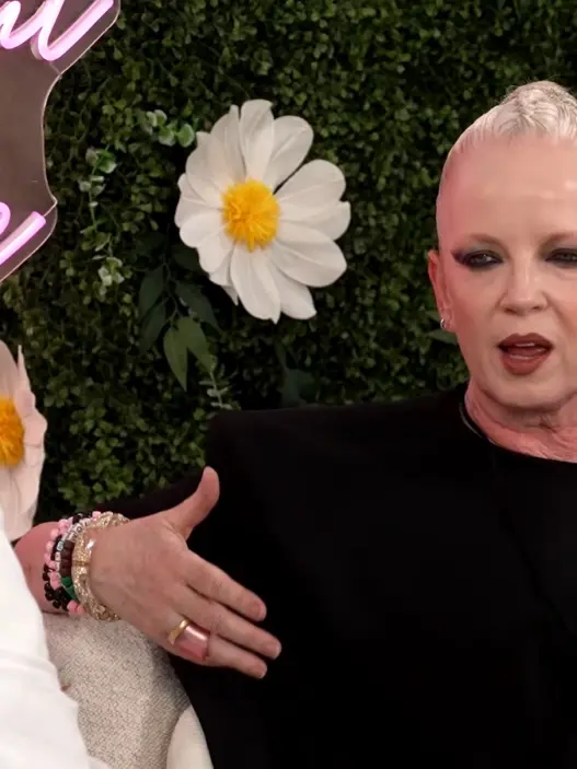 Shirley Manson during her conversation with Drew Barrymore at Daisy Chain Fields