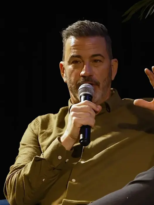 Luenell and Jimmy Kimmel during the Hey Luenell live podcast episode