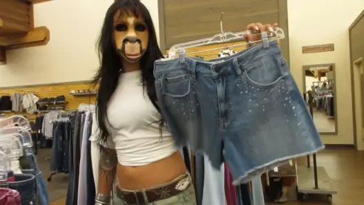 Frame from horsegiirL and Dylan Brady’s “c*ntry girl rock” official video