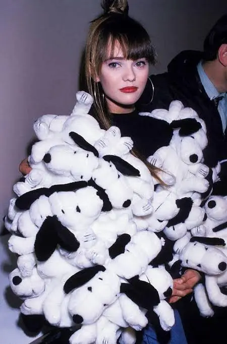 Way Back Wednesday: Vanessa Paradis 1989 Snoopy Jacket By Jean-Charles de Castelbajac