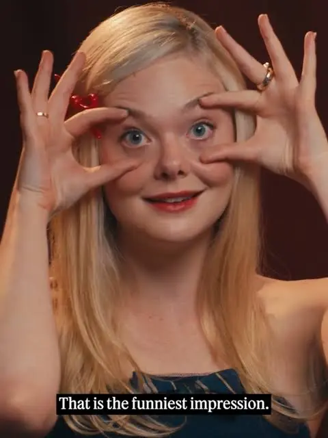 Elle Fanning during Popcorn Questions with Iris Apatow