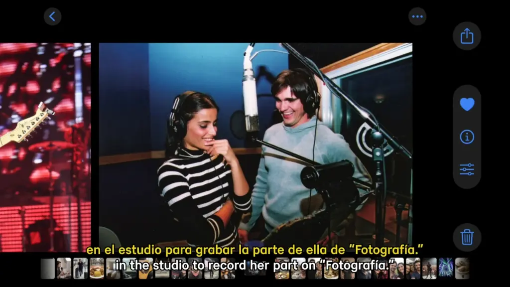 Juanes reflecting on his musical career in the retrospective video