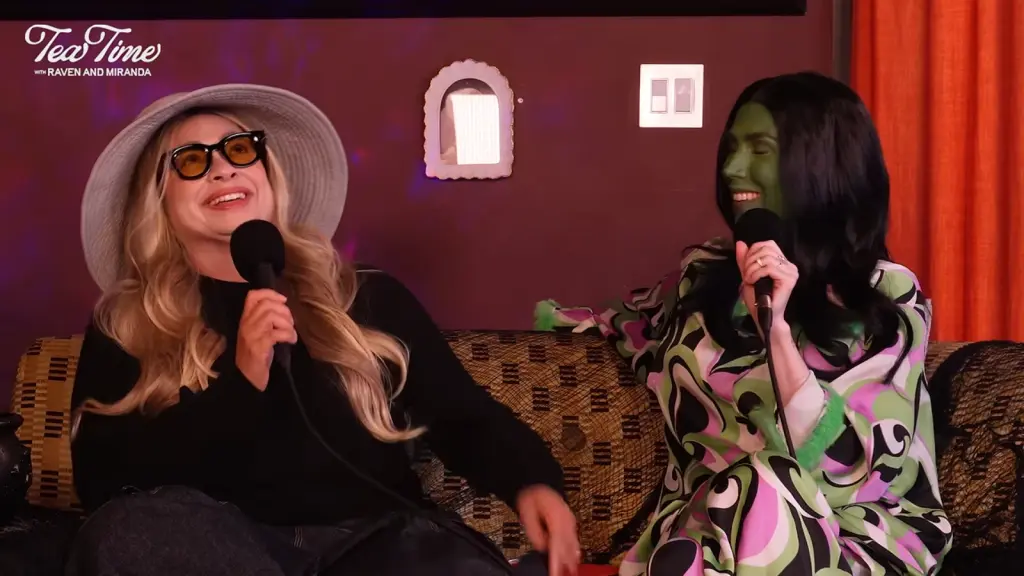 Raven-Symoné and Miranda Maday during the Halloween episode of Tea Time