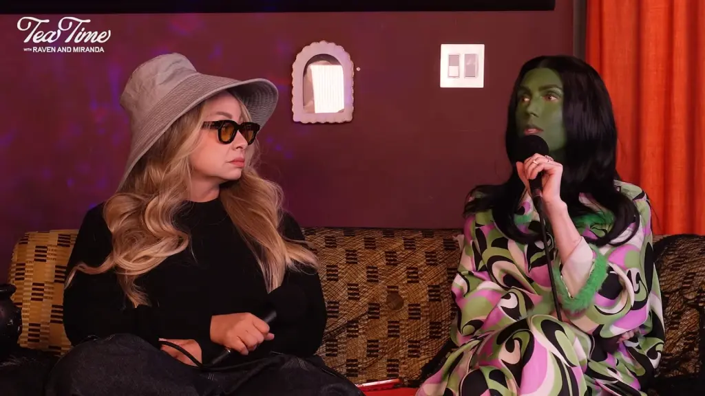 Raven-Symoné and Miranda Maday during the Halloween episode of Tea Time