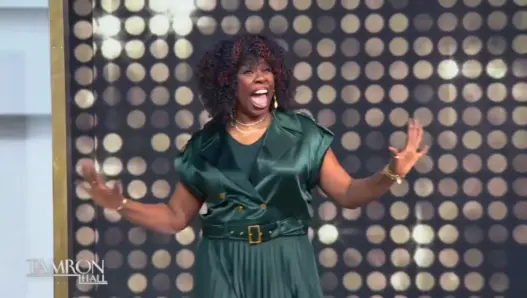 Leslie Jones discussing fashion and newfound confidence during her appearance on the Tamron Hall Show