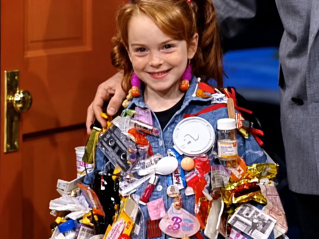 Six-year-old Lindsay Lohan during her 1992 Halloween appearance on Late Night with David Letterman