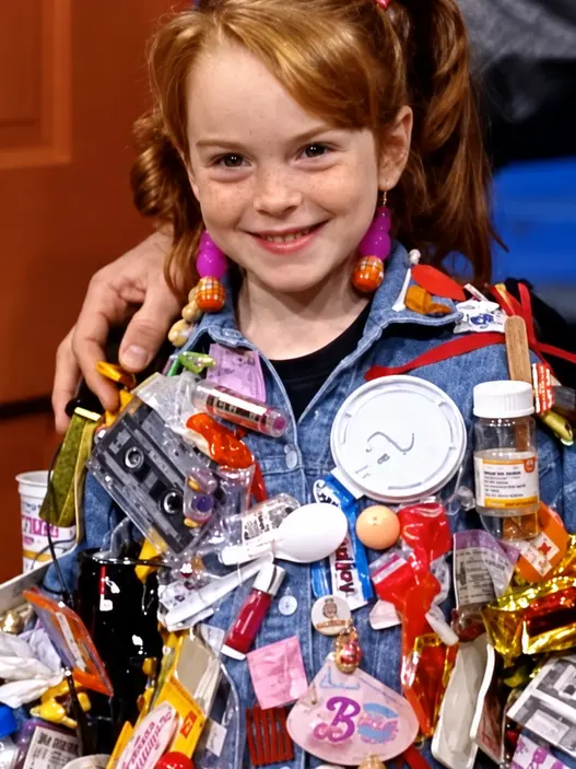 Six-year-old Lindsay Lohan during her 1992 Halloween appearance on Late Night with David Letterman