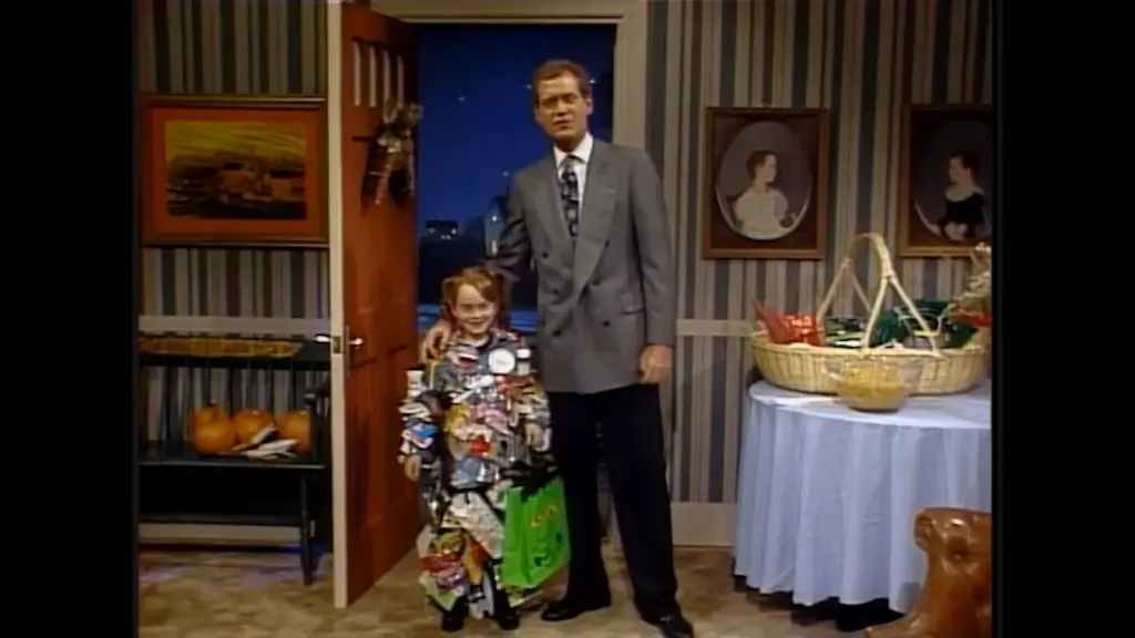 Six-year-old Lindsay Lohan during the 1992 Halloween costume segment on Late Night with David Letterman