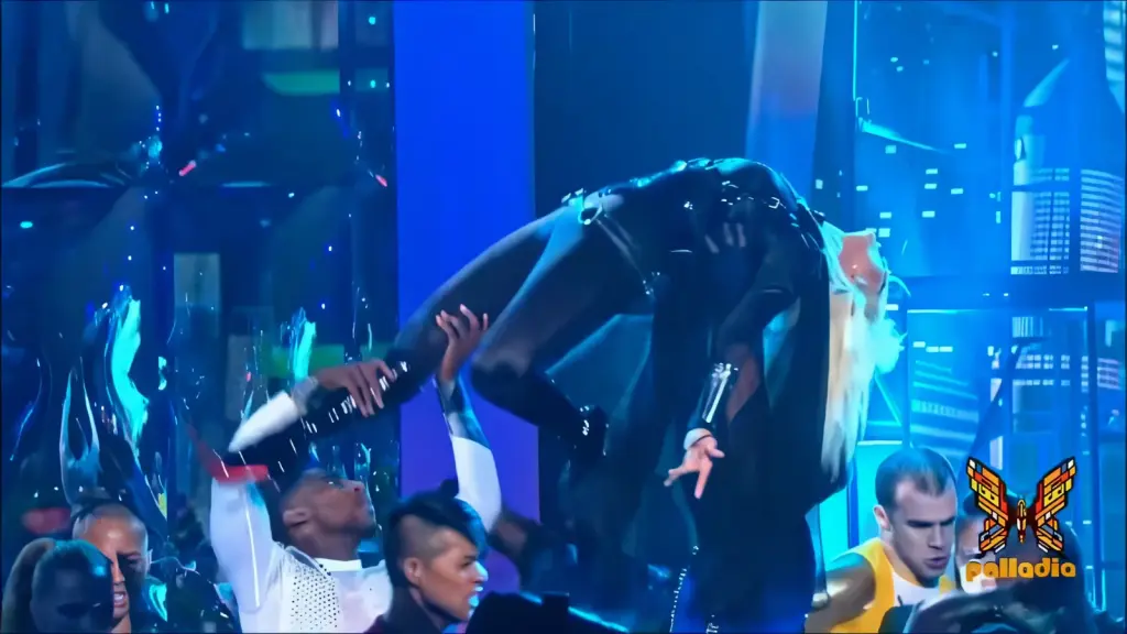 Christina Aguilera performing live at the 2008 MTV Video Music Awards