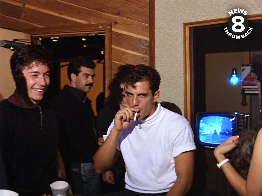 Partygoers inside the Los Angeles nightlife scene in 1987