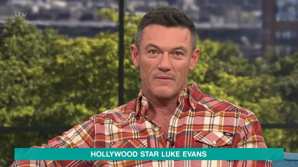 Luke Evans speaking during his This Morning interview