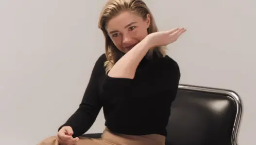 Florence Pugh featured in the Max Mara Le Parfum campaign conversation about confidence, elegance and authenticity