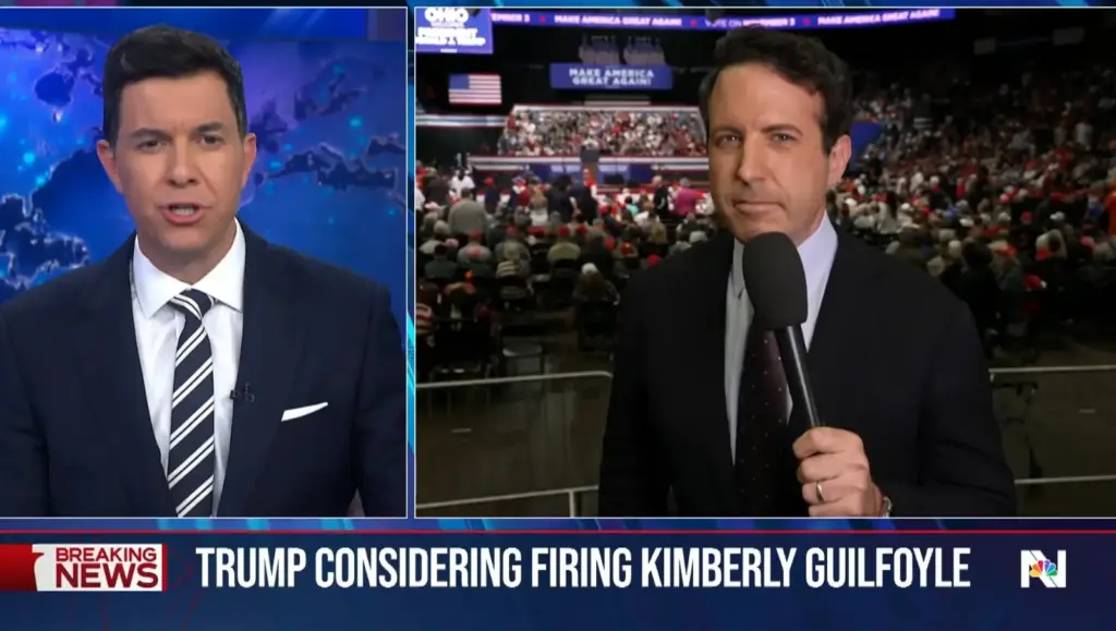 Tom Llamas during political coverage on NBC Nightly News Oct. 12