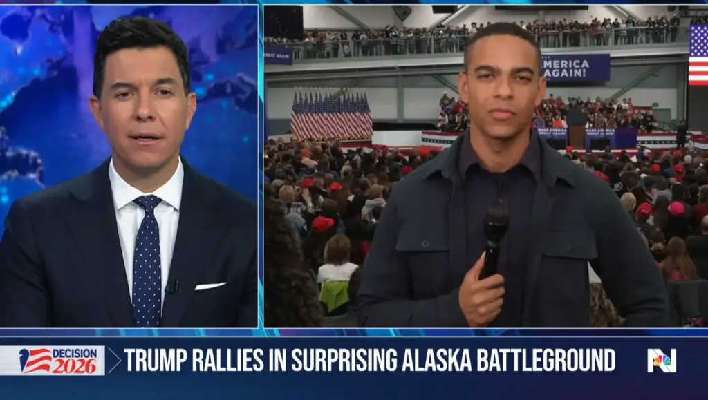 NBC Nightly News segment on President Trump's rally in Alaska ahead of the 2026 midterms
