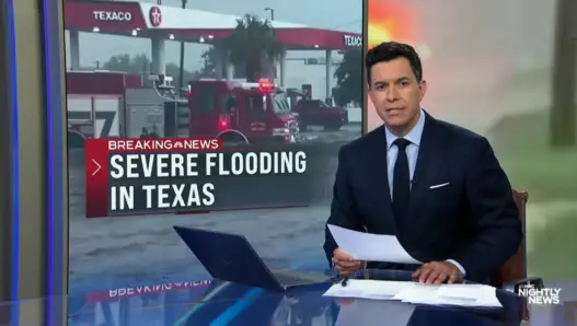Tom Llamas anchoring NBC Nightly News on October 15, 2026