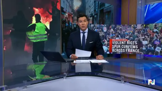 NBC Nightly News anchor Tom Llamas in the studio presenting a Good News Tonight report about a Pennsylvania student sharing his homecoming crown.