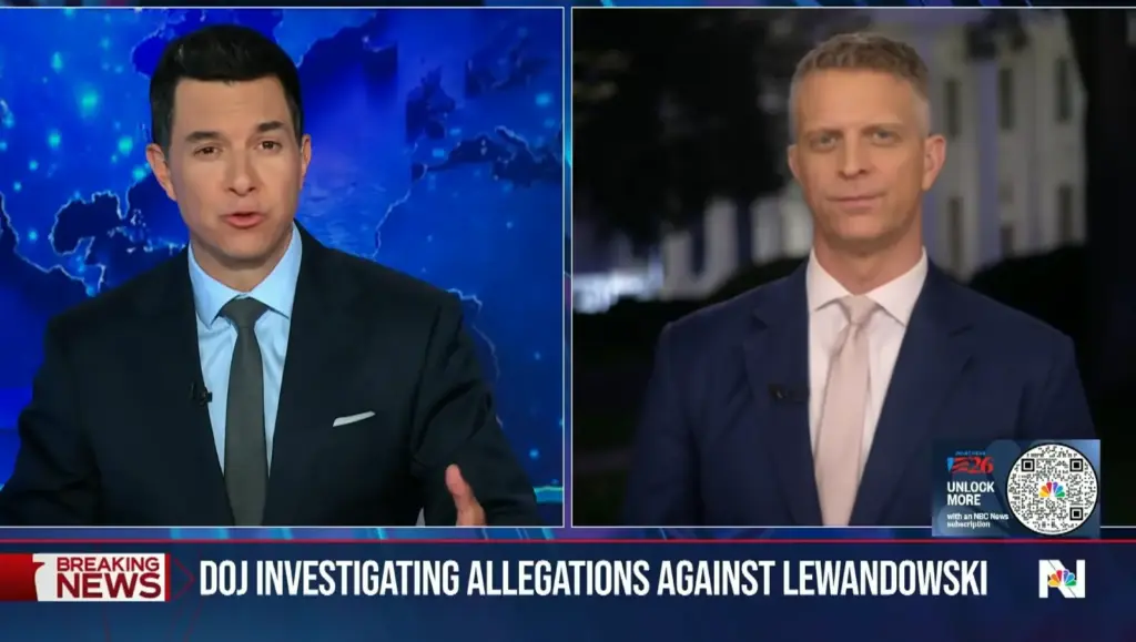 Tom Llamas presents NBC News reporting about allegations involving Corey Lewandowski