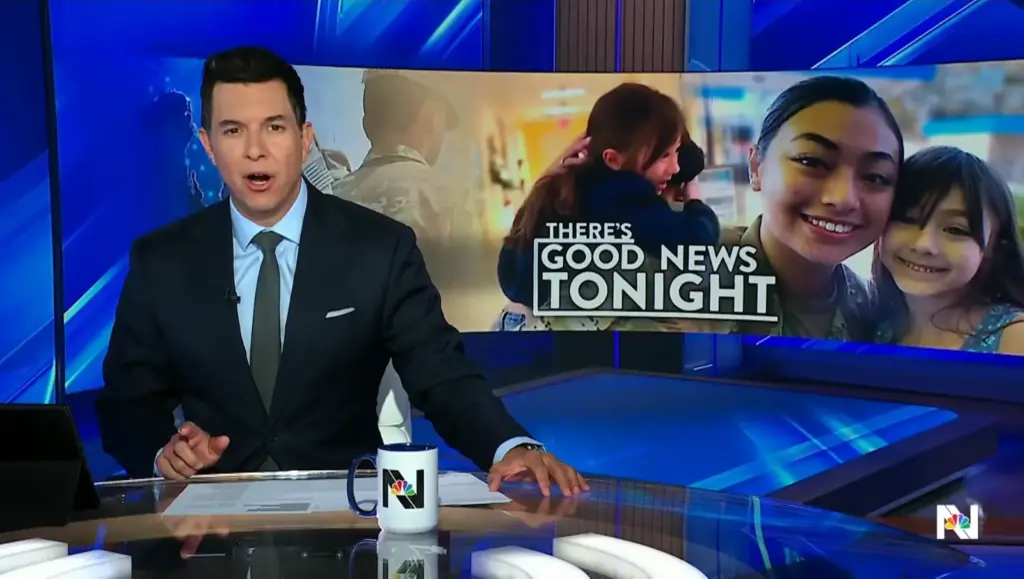 Tom Llamas presents the Good News Tonight story featuring a smiling mother and daughter