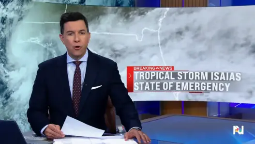 NBC Nightly News coverage of Hurricane Isaias on October 7, 2026