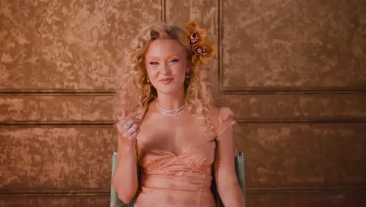Zara Larsson appearing in Glamour Australia's On Repeat video discussing her pop culture and entertainment favorites.