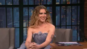 Slayyyter during her Late Night with Seth Meyers interview