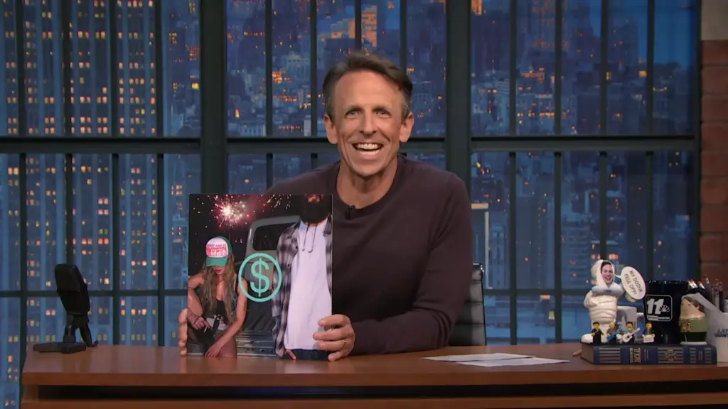 Slayyyter appearing on Late Night with Seth Meyers