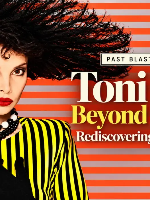 Toni Basil Beyond “Mickey”: Rediscovering “Over My Head” — Past Blast Musique featured image with the singer in her iconic yellow-and-black striped outfit against a retro orange-striped background.