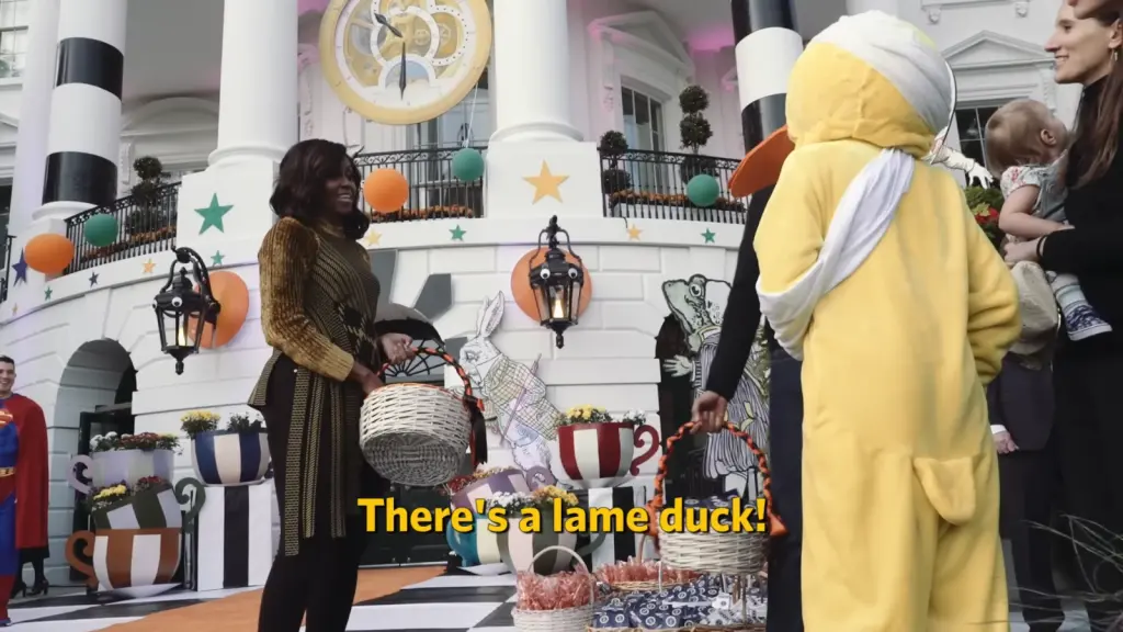 Trick-or-treating at the White House Halloween celebration in 2016