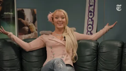 Zara Larsson during her October 2026 Popcast interview with The New York Times