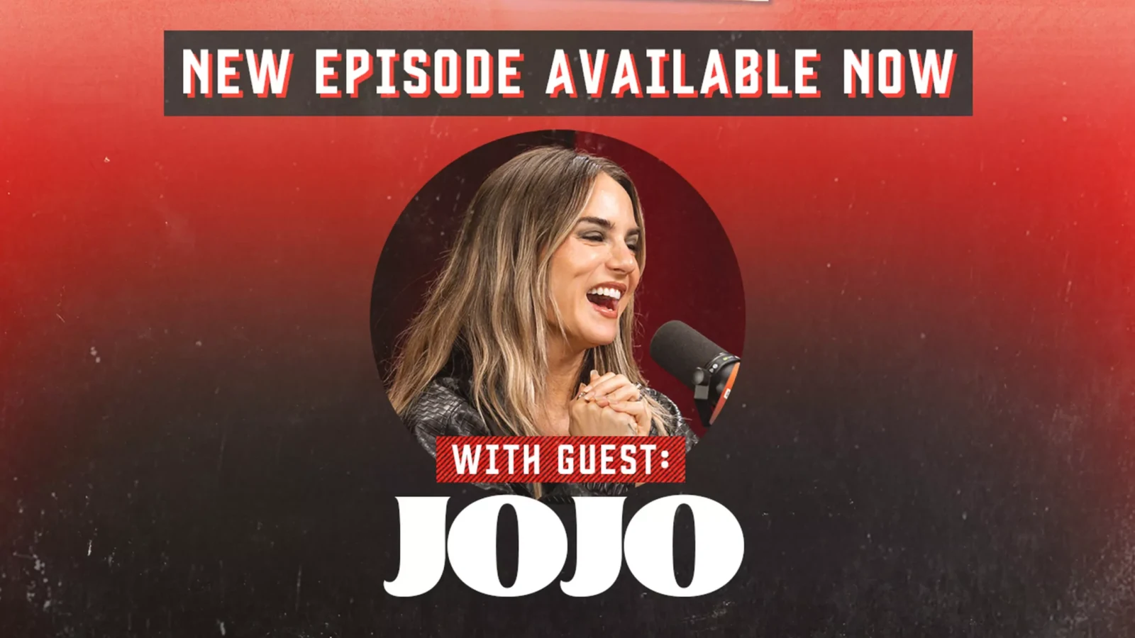 Promotional graphic for The Questlove Show featuring an illustration of Questlove above a photo of JoJo at a microphone, with text announcing her as a guest.