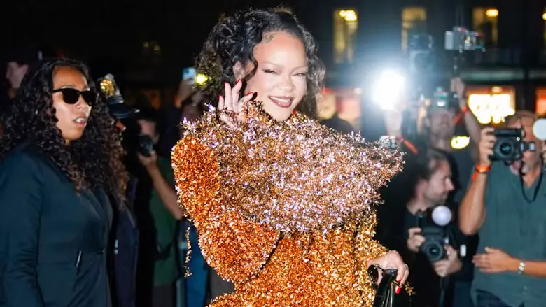 Golden Gal Rihanna Lands At Paris Fashion Week For Matieres Fecales Spring 2027 Show