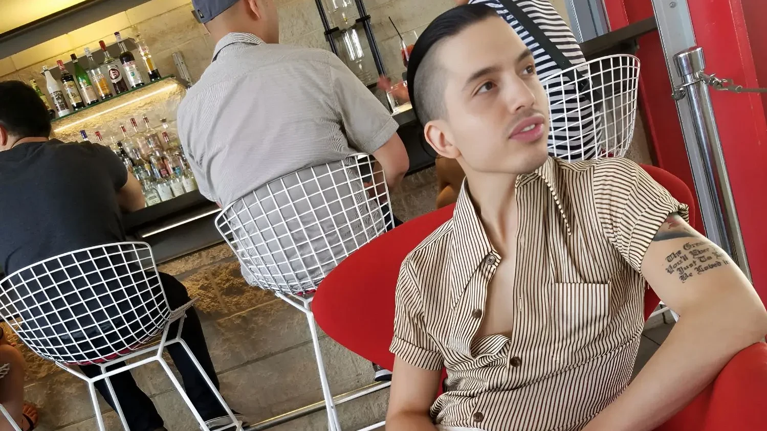 The Category is… Kylie Minogue’s “It’s In Your Eyes.” Model Anthony D. On-Location