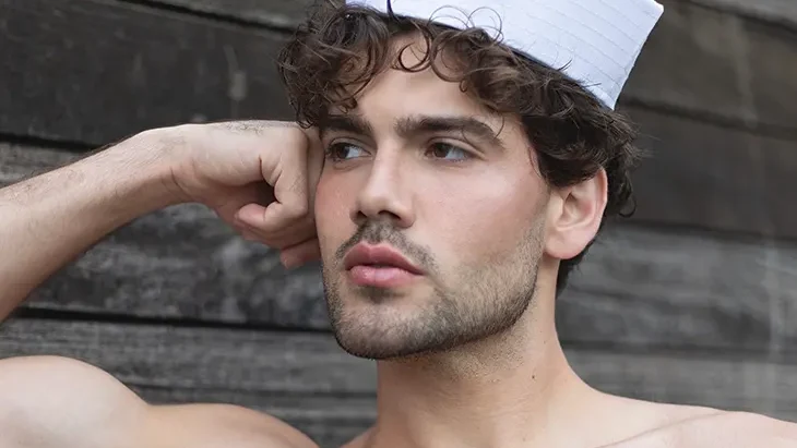 Model Amir Suarez In “Autumn Afternoon On The Bay”